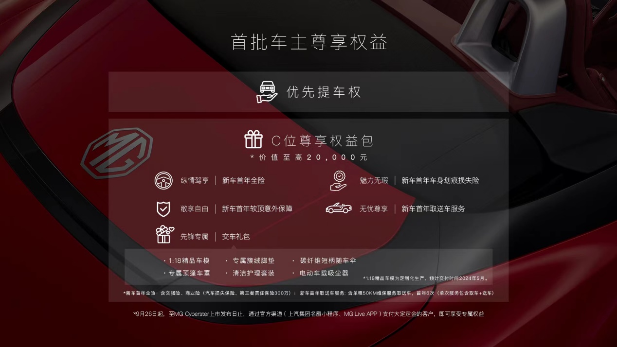 2023广州车展：MG Cyberster开启万元下定 剪刀门/3.2秒破百